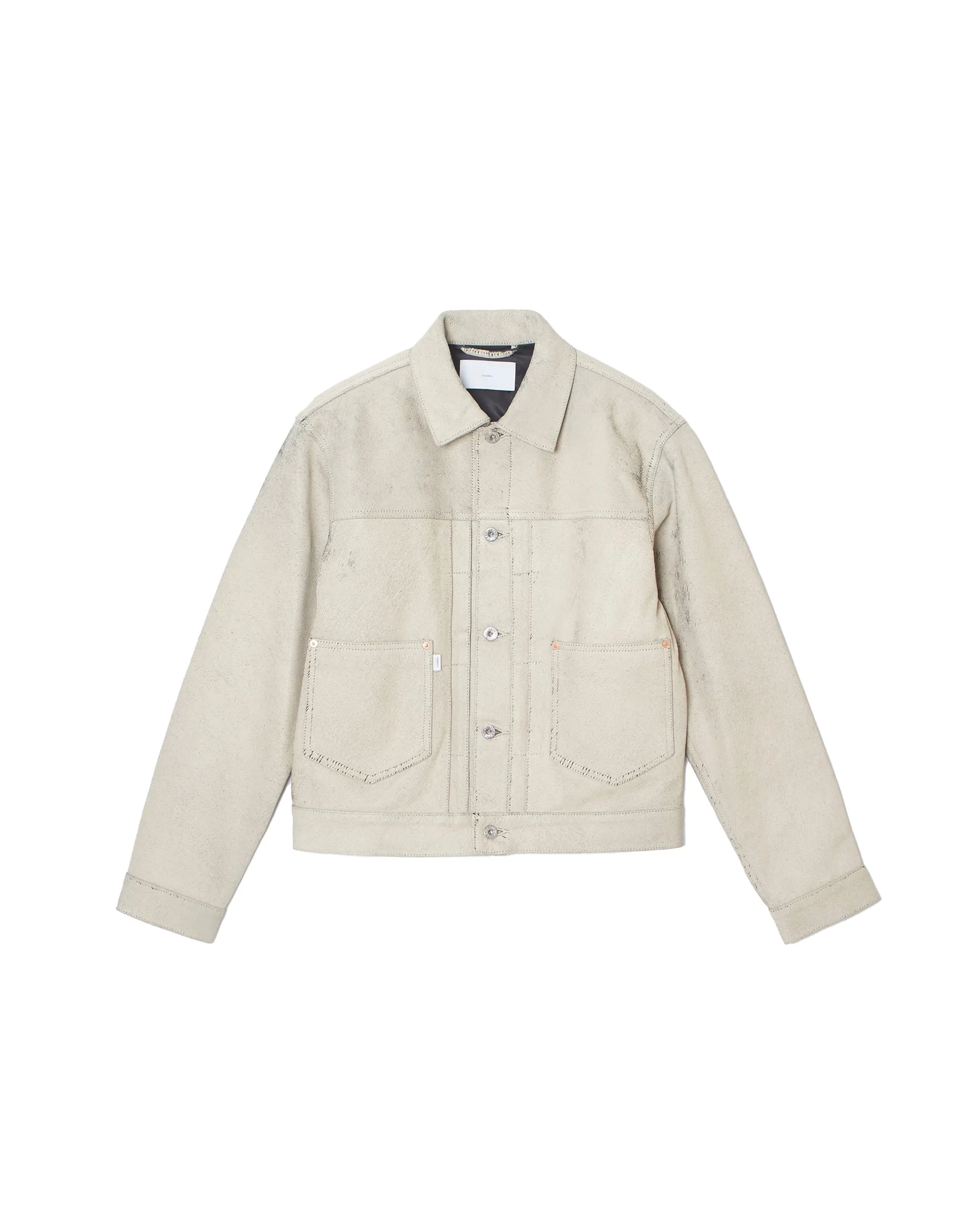 GILL LEATHER DENIM JACKET sold by Sugarhill