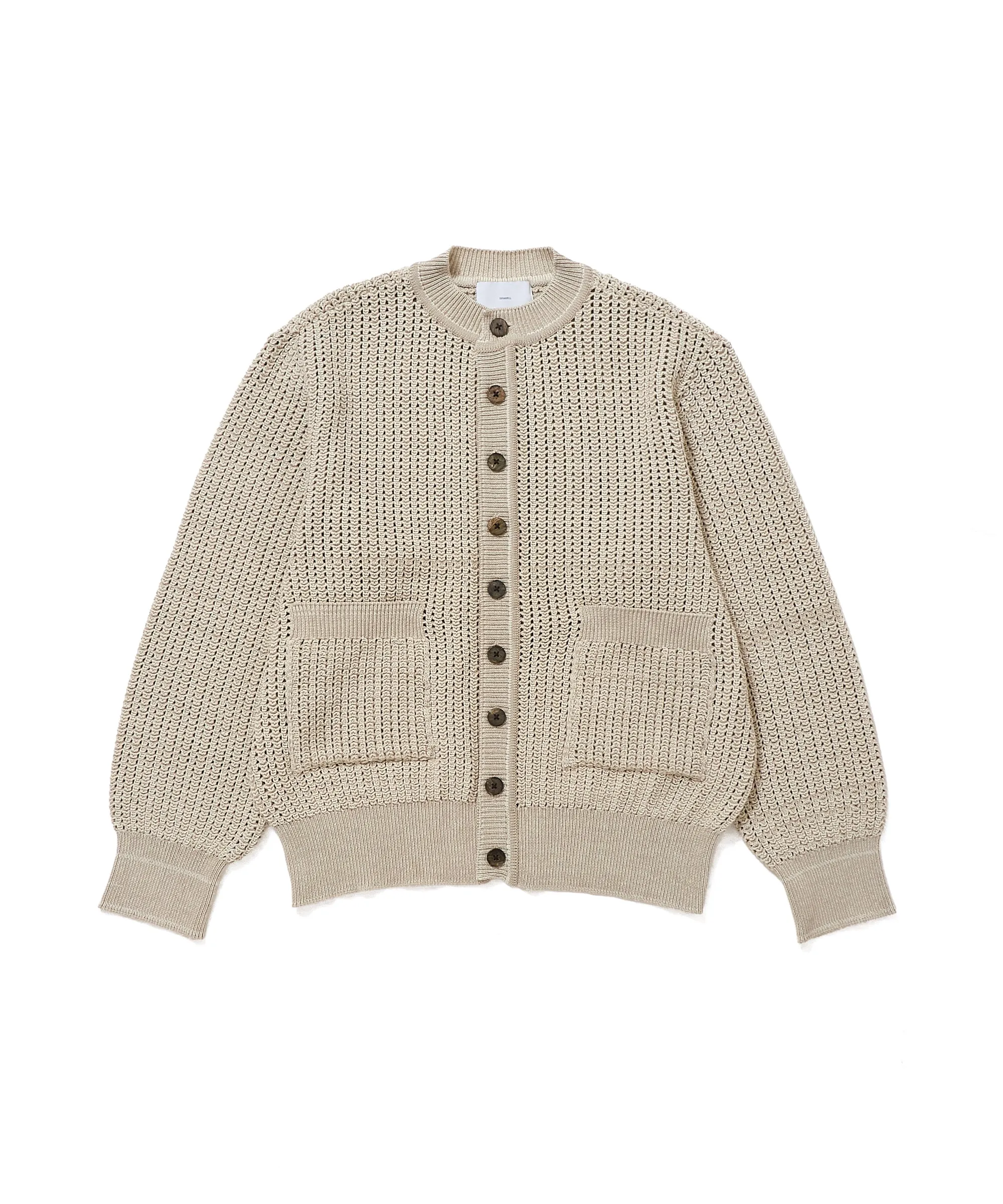 OPEN-WORK BUTTON KNIT sold by Sugarhill