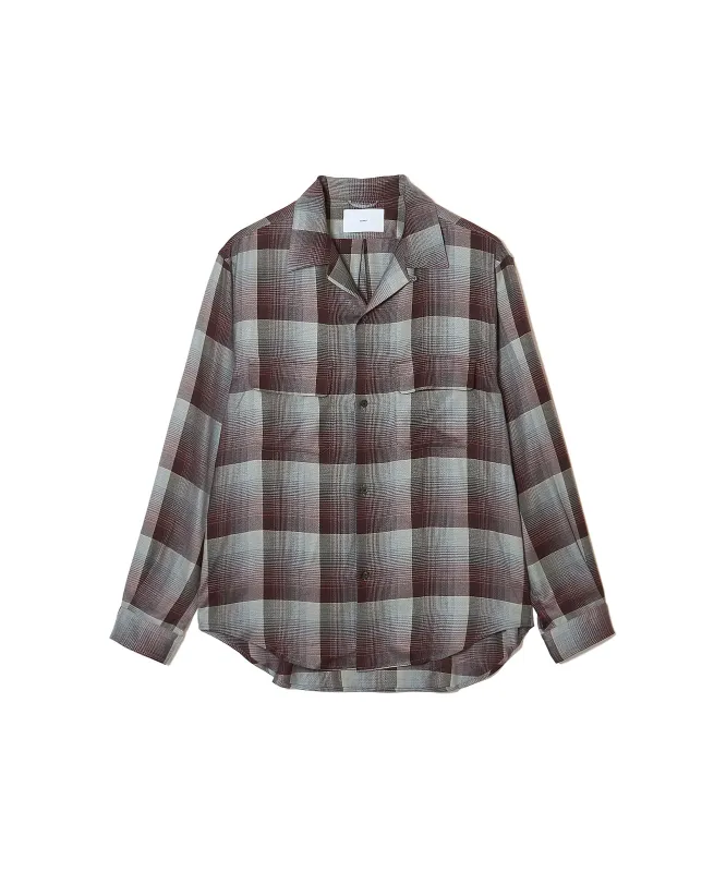 OMBRE OPEN COLLAR SHIRT made by Sugarhill