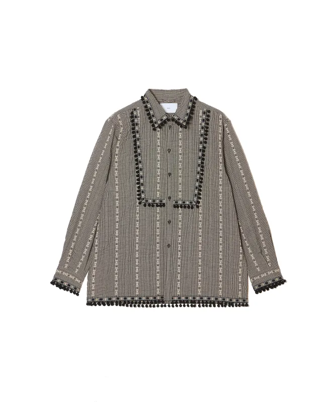 DOBBY PONPON SHIRT made by Sugar Hill Tokyo