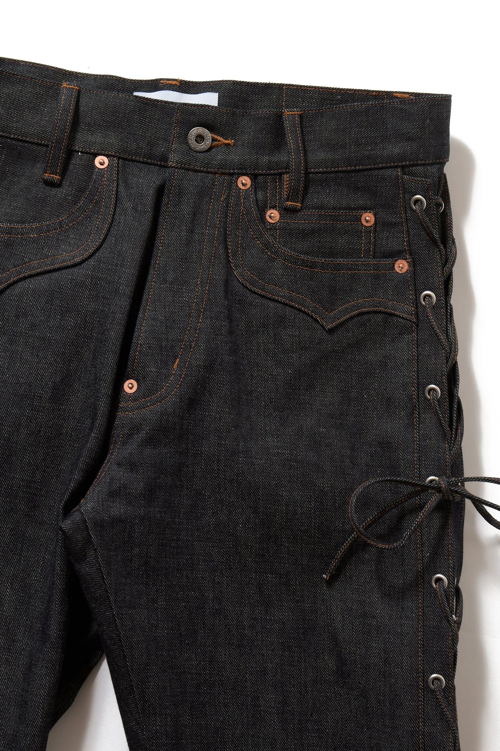 RIGID BIKER DENIM PANTS sold by Sugarhill product image thumbnail 3