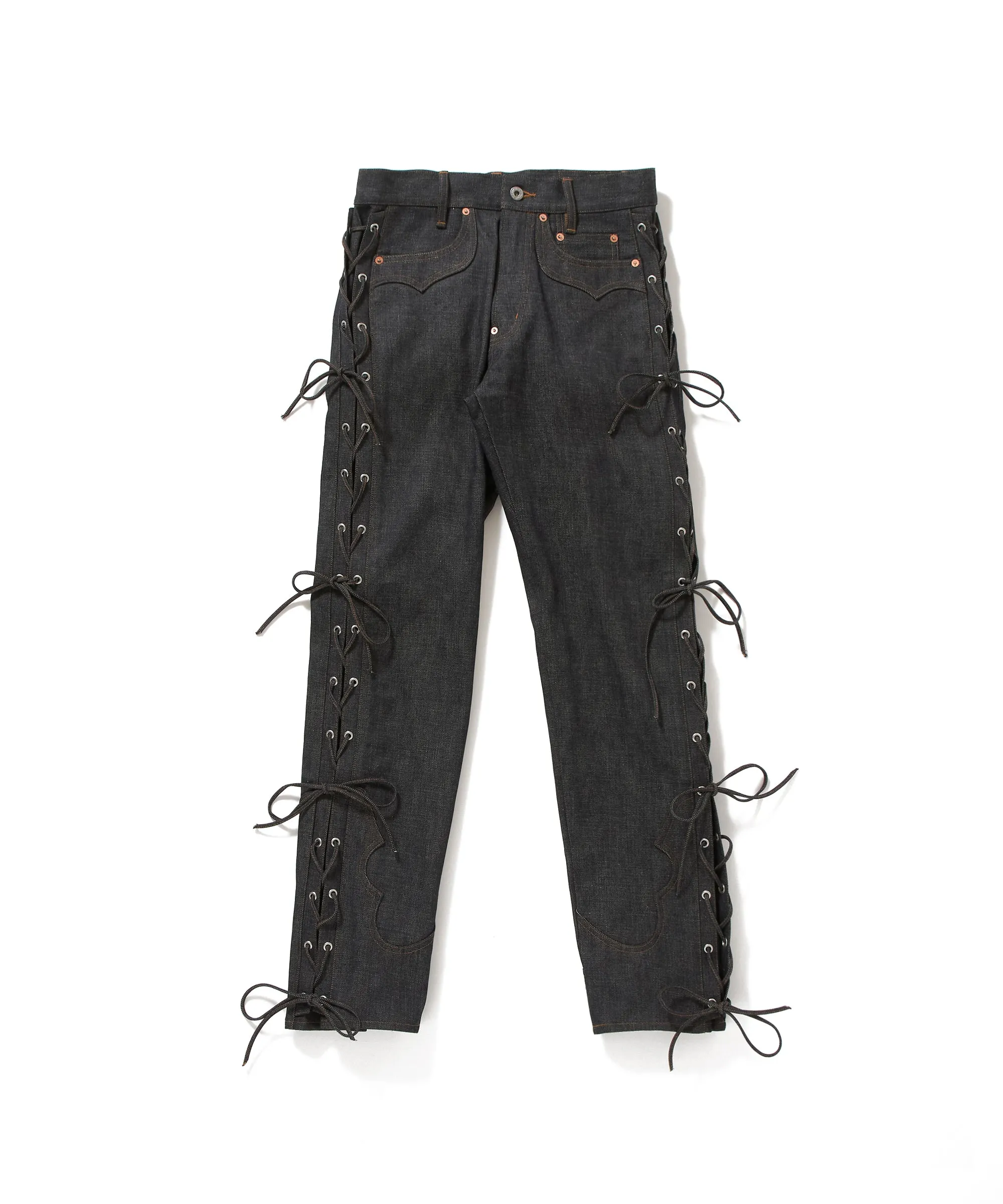 RIGID BIKER DENIM PANTS sold by Sugarhill