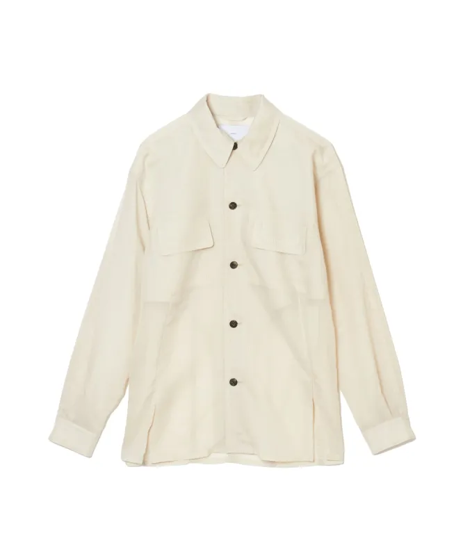 SHEER STRIPE FLAP POCKET SHIRTS made by Sugarhill