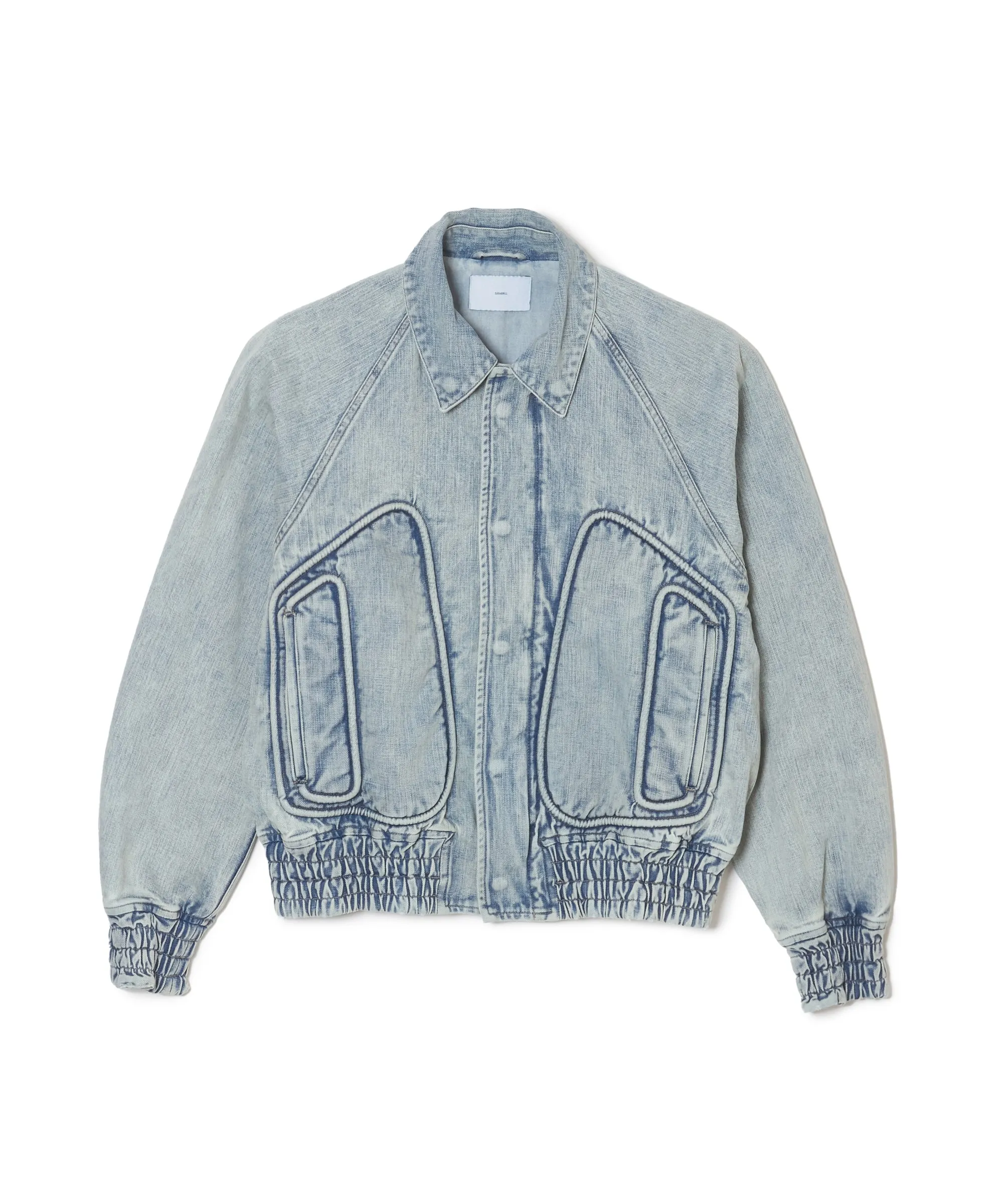 PIPING DENIM BOMBER JACKET sold by Sugarhill