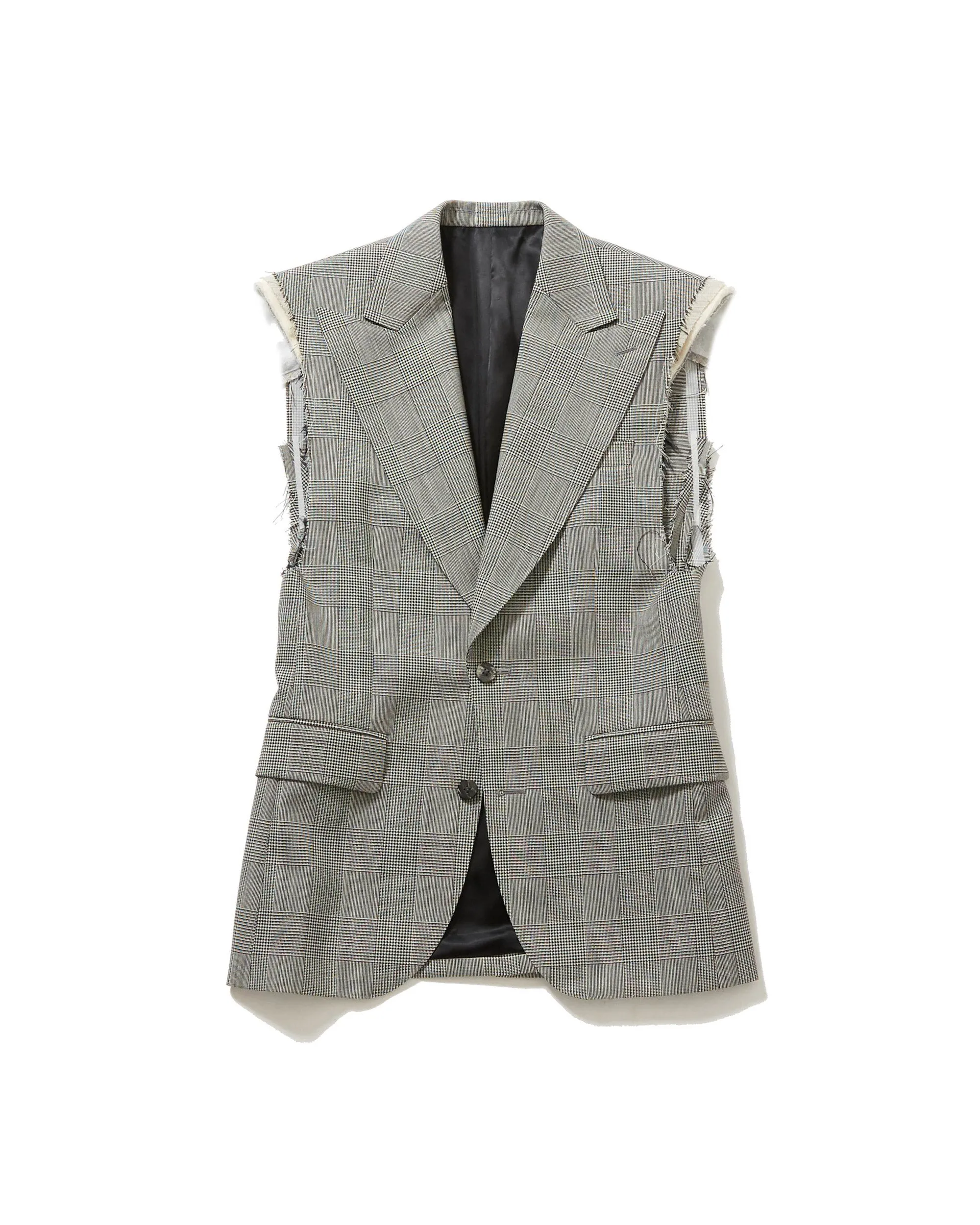 GREN CHECK SLEEVELESS TAILORED VEST sold by Sugarhill product image thumbnail 3