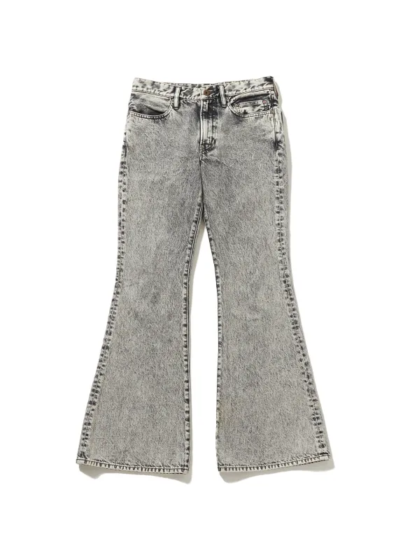ACID WASHED MODERN DENIM FLARED TROUSERS sold by Sugarhill