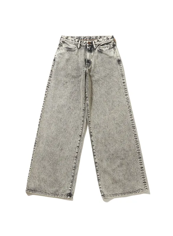 ACID WASHED MODERN DENIM WIDE TROUSERS made by Sugar Hill Tokyo