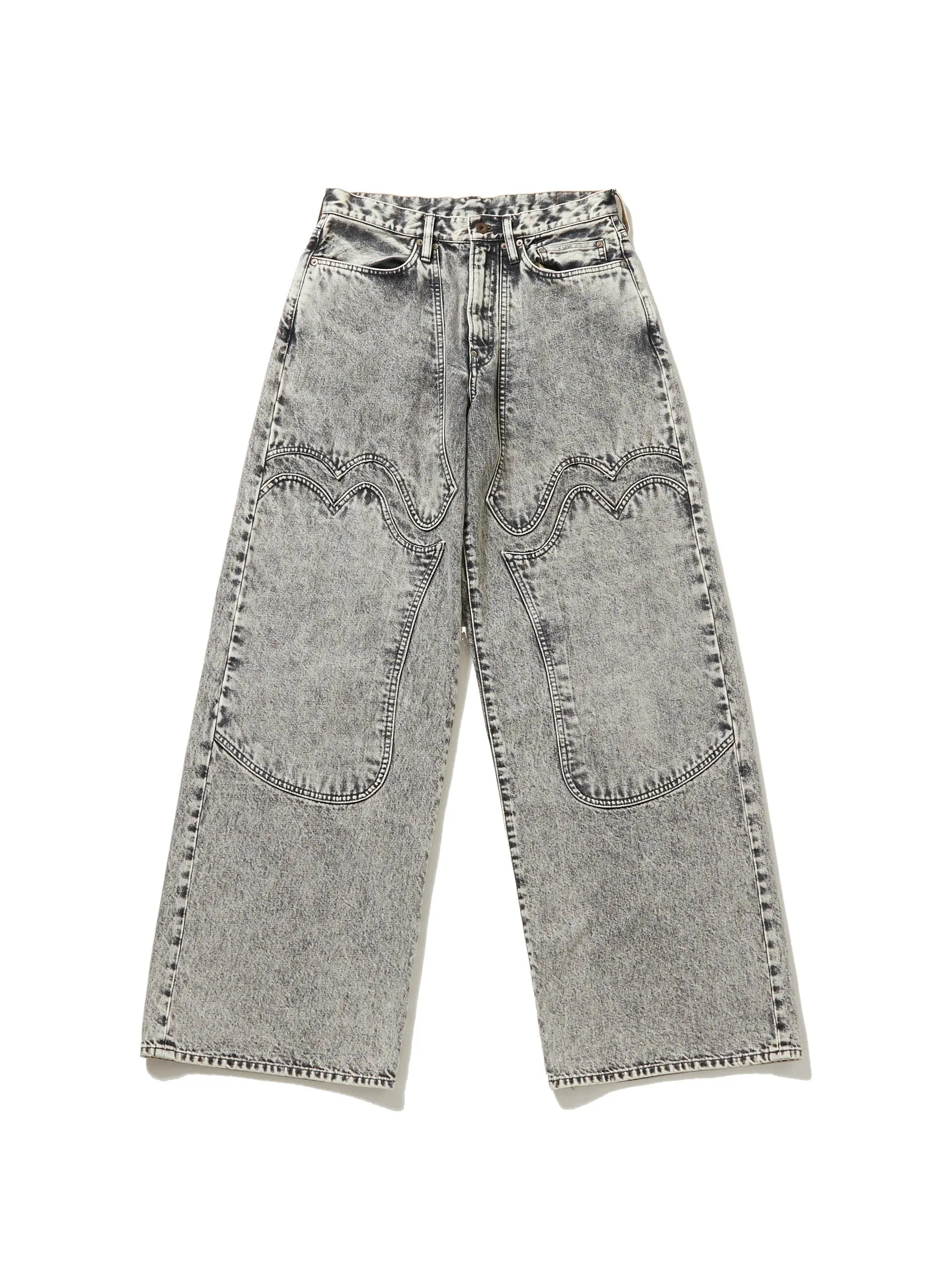 ACID WASHED MODERN WESTERN WIDE TROUSERS sold by Sugarhill