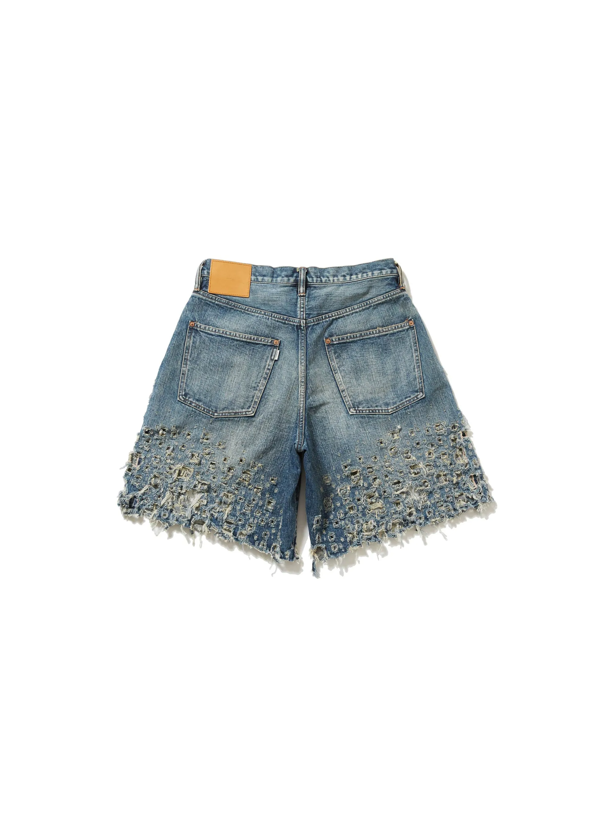 CRASHED MODERN DENIM WIDE SHORTS sold by Sugarhill product image thumbnail 2