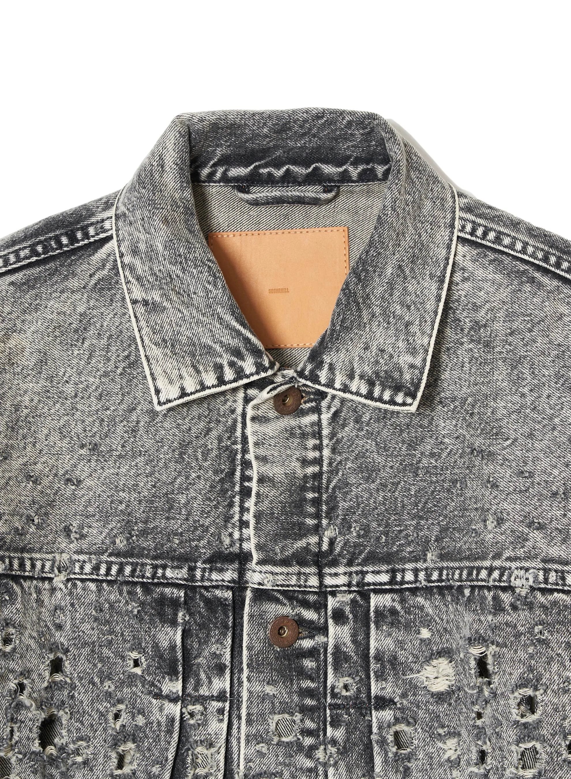 CRASHED BLACK MODERN DENIM JACKET sold by Sugarhill product image thumbnail 3
