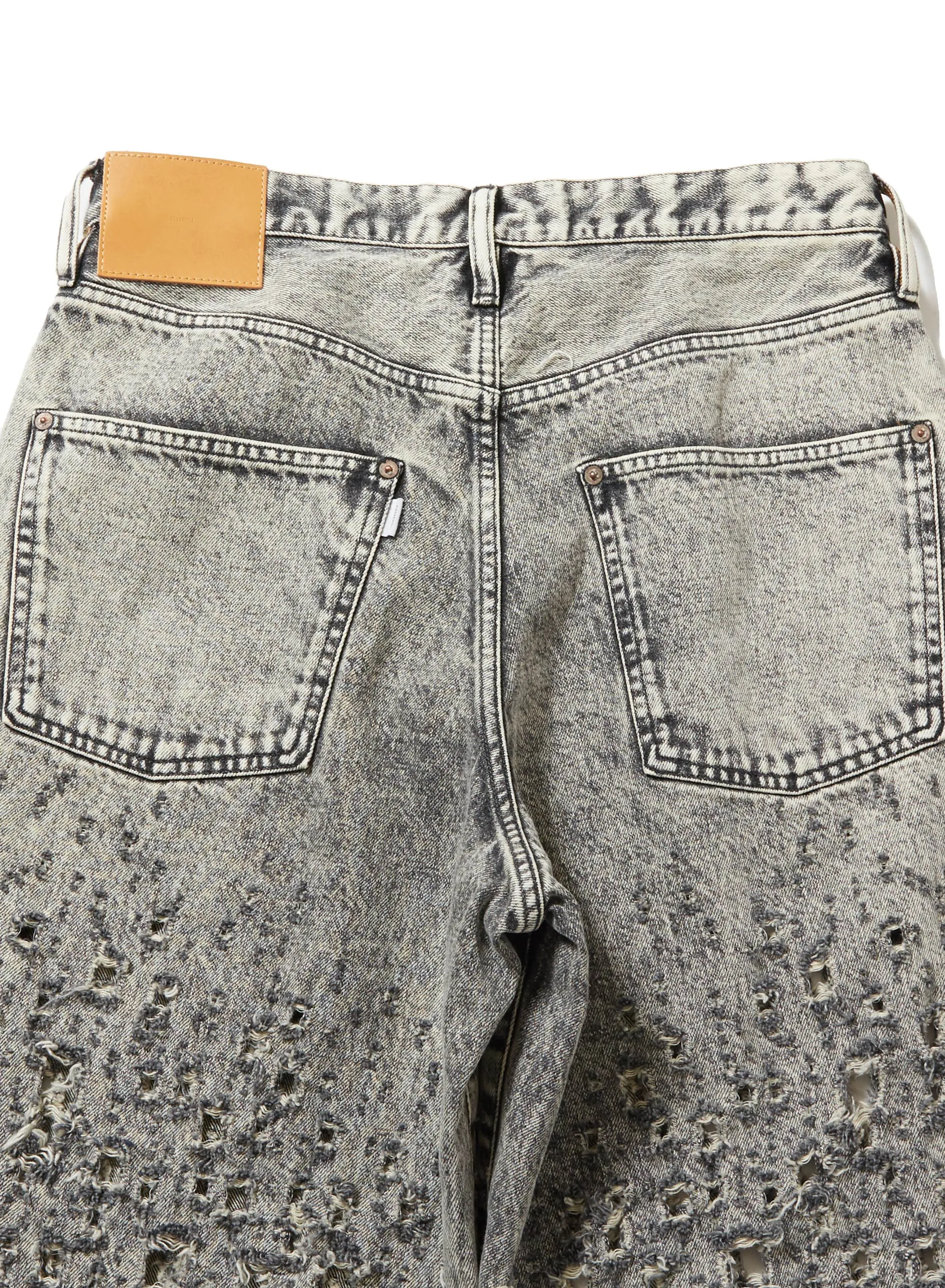 CRASHED BLACK MODERN DENIM WIDE TROUSERS sold by Sugarhill product image thumbnail 5