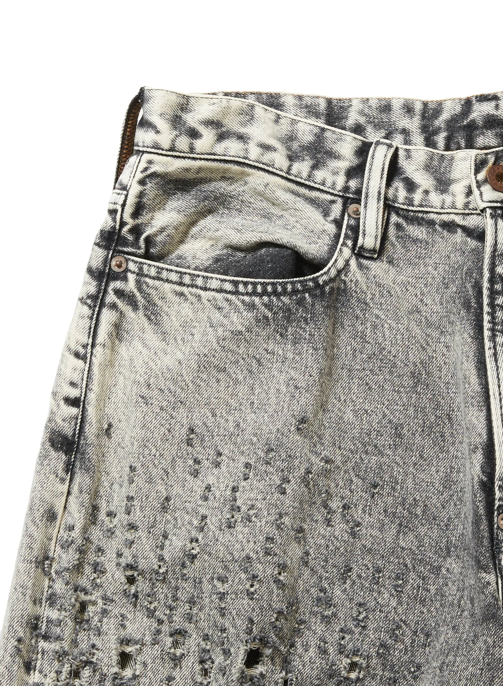 CRASHED BLACK MODERN DENIM WIDE TROUSERS sold by Sugarhill product image thumbnail 3