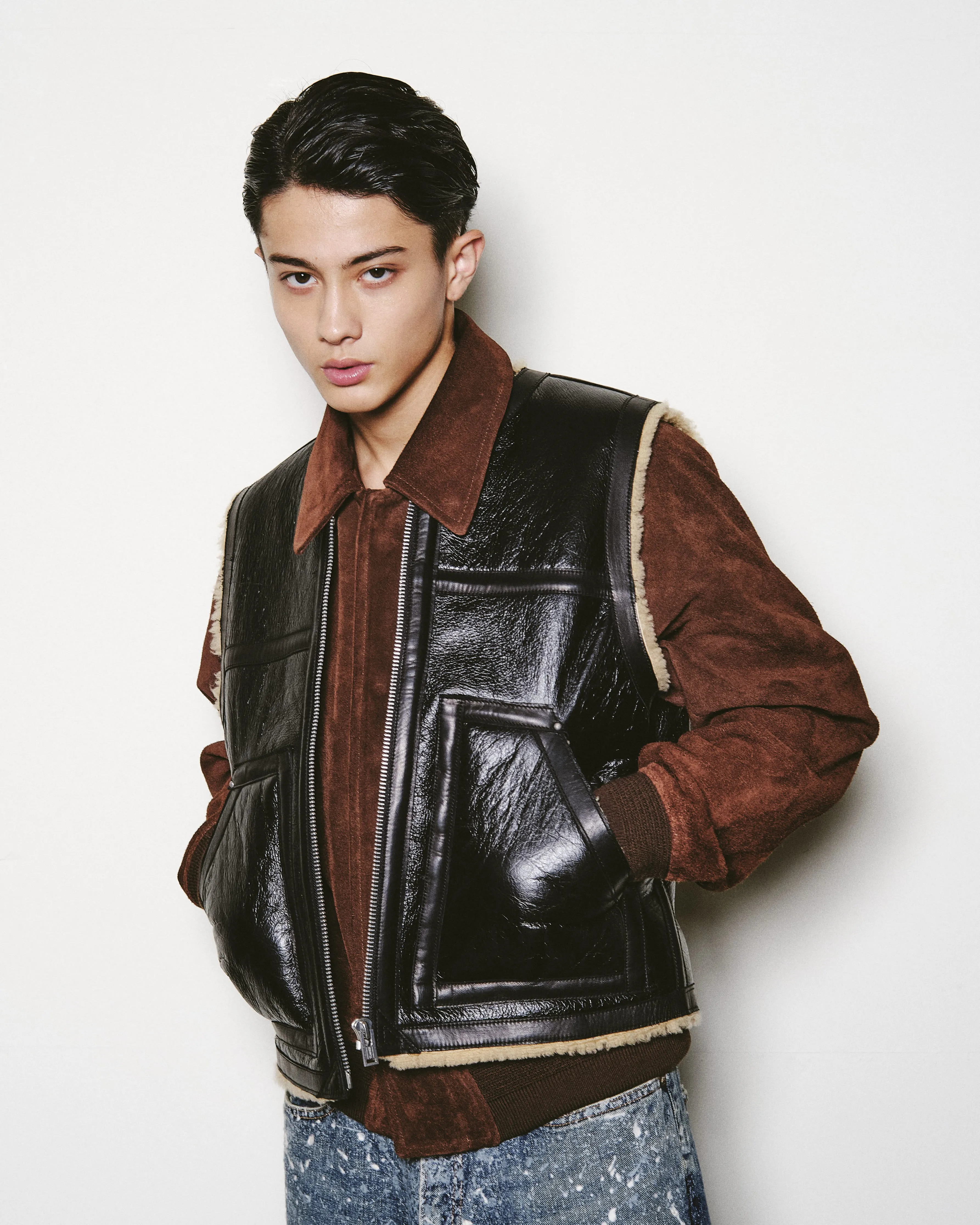 SHEARLING LEATHER VEST sold by Sugarhill product image thumbnail 3