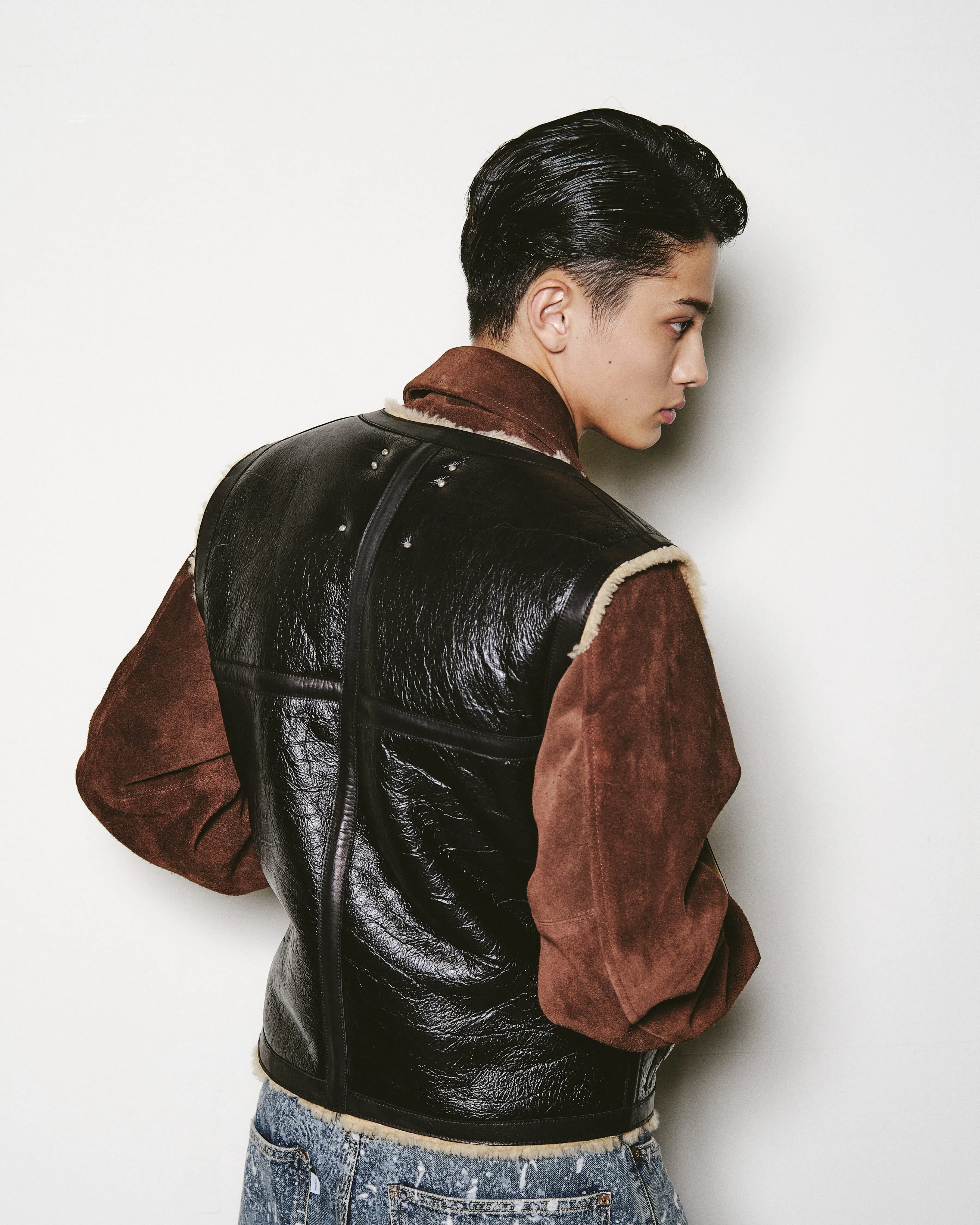 SHEARLING LEATHER VEST sold by Sugarhill product image thumbnail 4