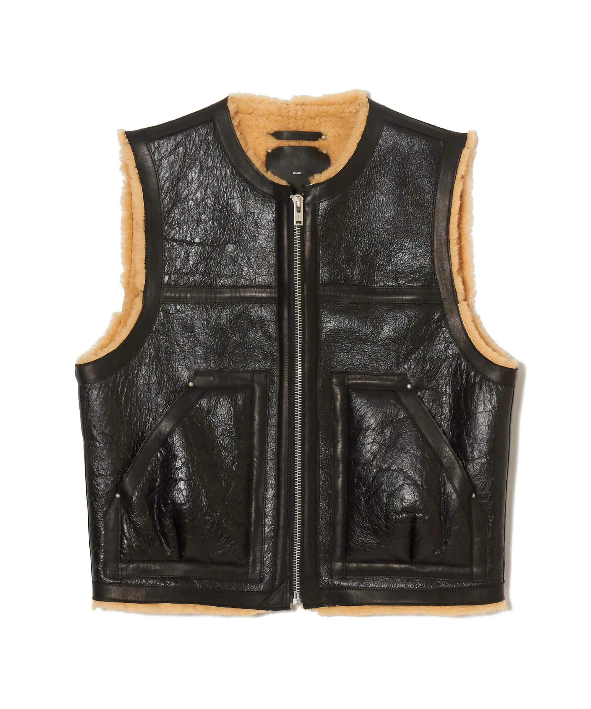 SHEARLING LEATHER VEST sold by Sugarhill