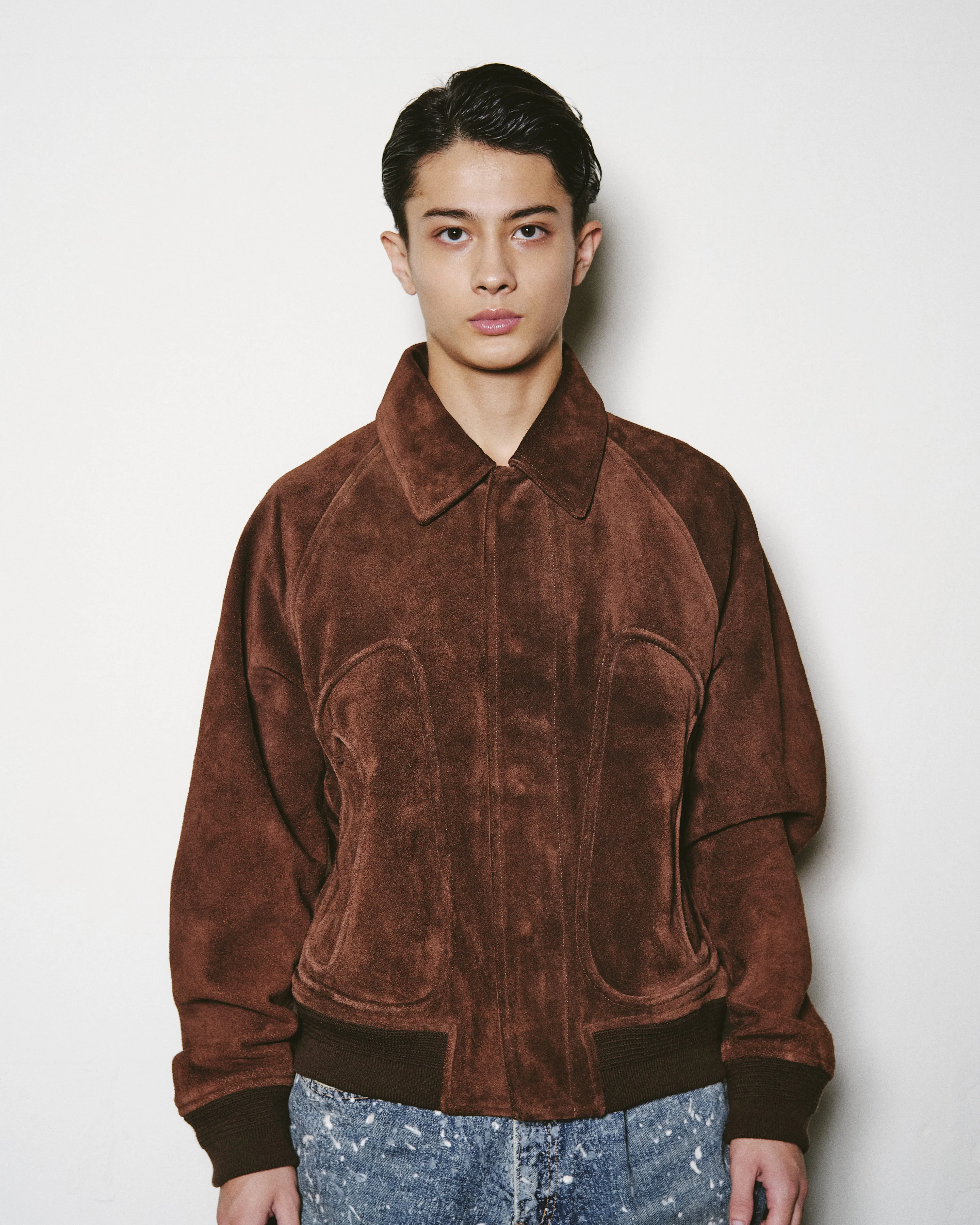 SUEDE PIPING LEATHER BLOUSON sold by Sugarhill product image thumbnail 5
