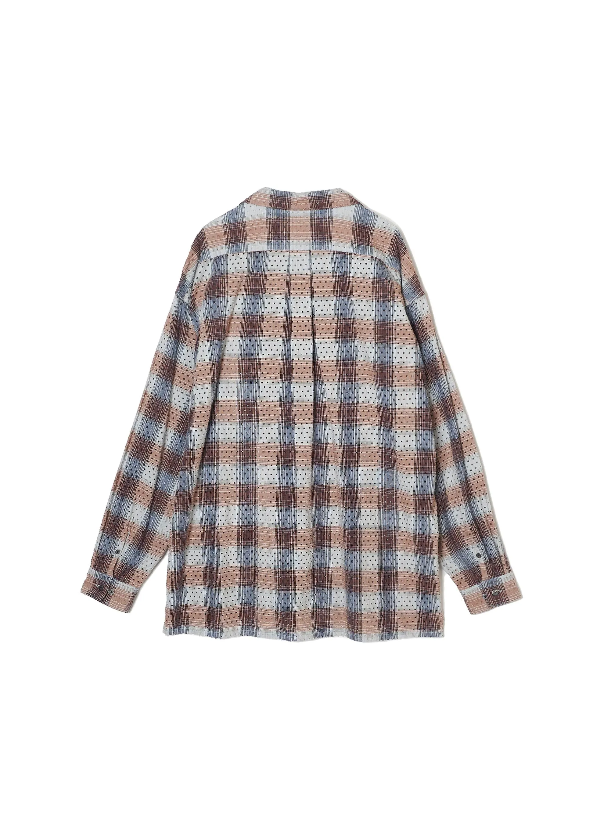 PUNCHING YAK OMBRE PLAID OPEN COLLAR BLOUSE sold by Sugarhill product image thumbnail 4