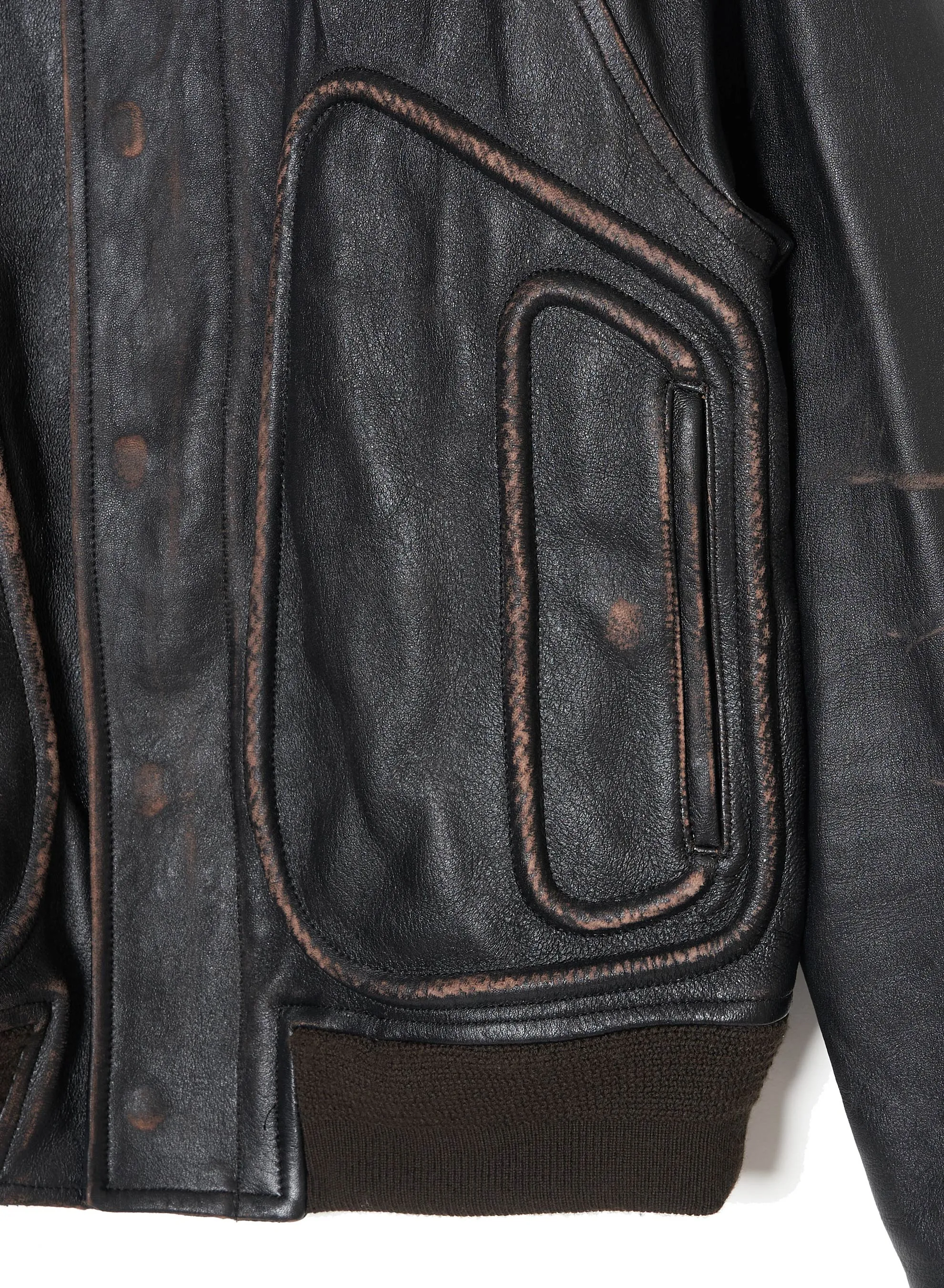 CORDED LEATHER BLOUSON sold by Sugarhill product image thumbnail 4