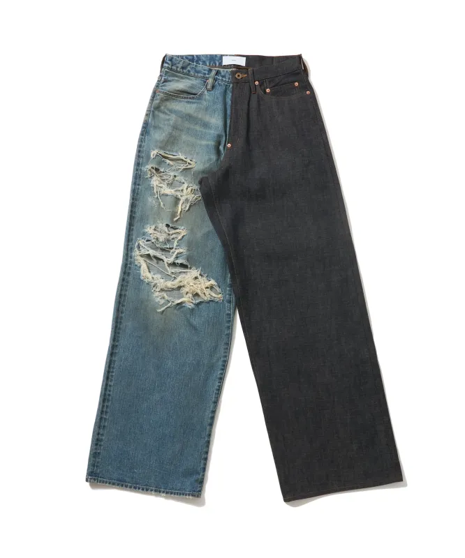 HALF AGED MODERN DENIM WIDE CUT made by Sugar Hill Tokyo