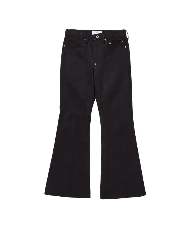 TWISTED HEATHER DENIM PANTS FLARED CUT made by Sugar Hill Tokyo