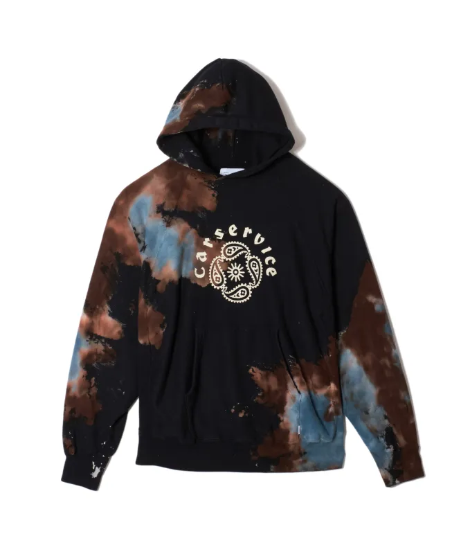 "CAR SERVICE" MELT DYE HOODIE made by Sugar Hill Tokyo