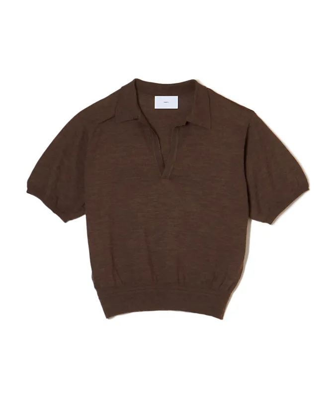 WOOL KNIT HALF SLEEVE POLO made by Sugar Hill Tokyo