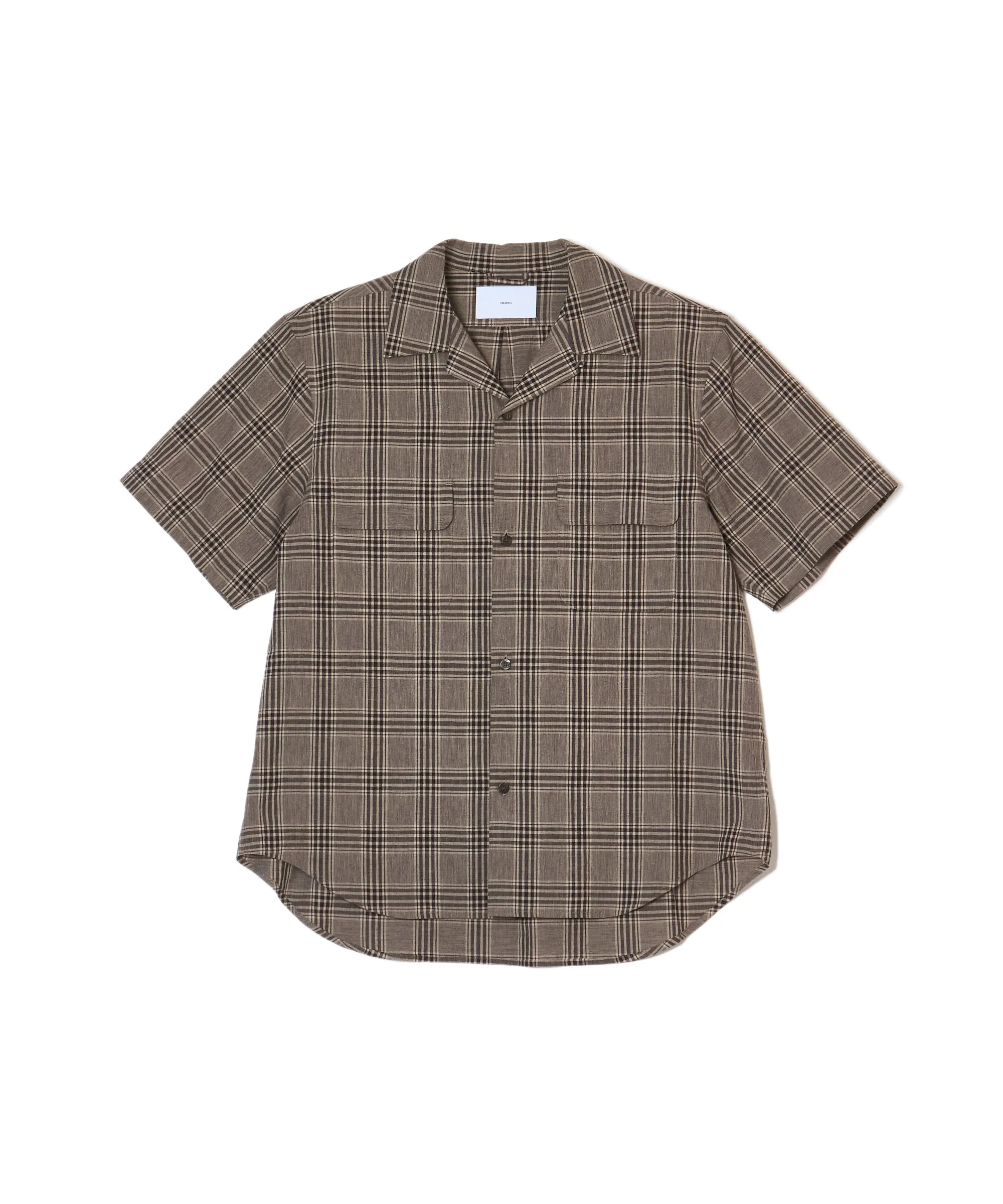 LINEN OPEN-COLLOR HALF SLEEVE SHIRT sold by Sugarhill