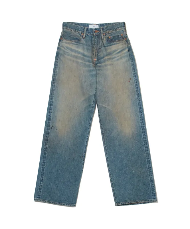 FADED MODERN DENIM PANTS REGULAR CUT made by Sugar Hill Tokyo
