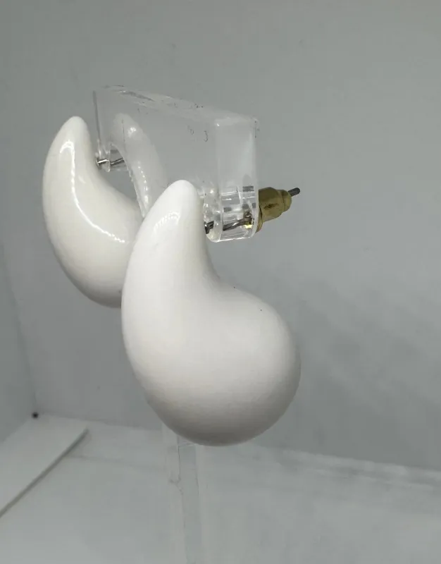 White Acrylic Botega Earrings made by House of Charmz & More