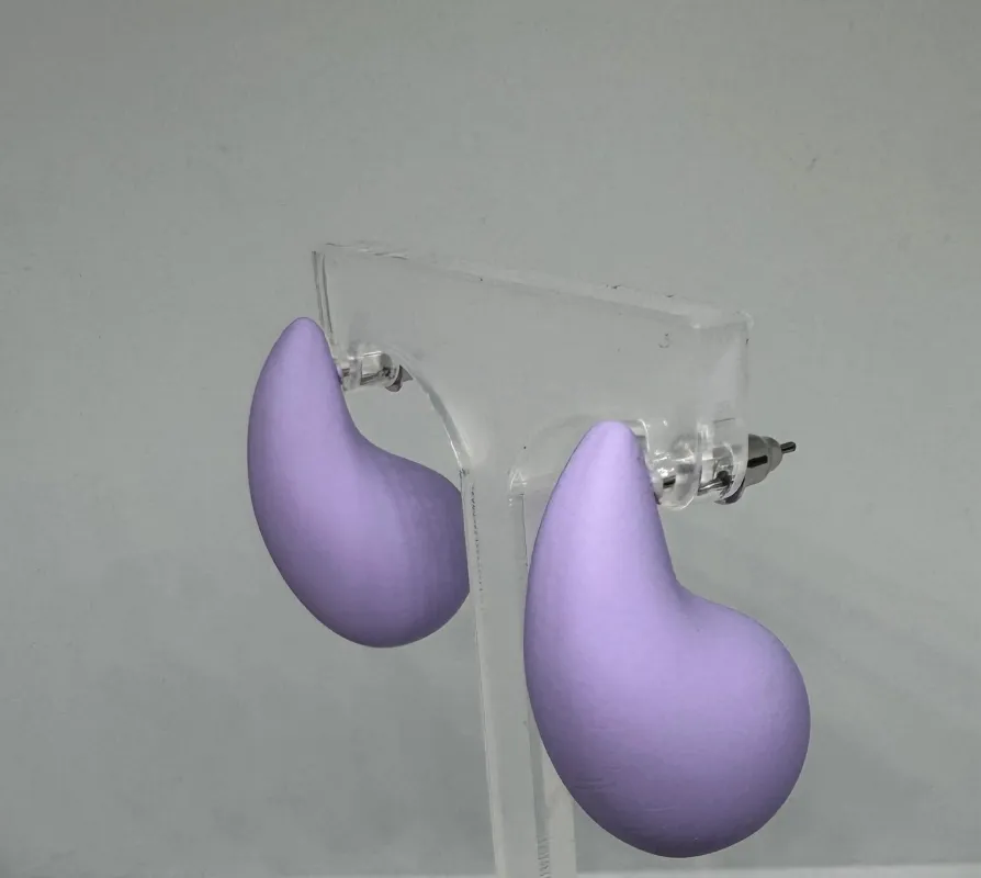 Purple Acrylic Botega Earrings made by House of Charmz & More