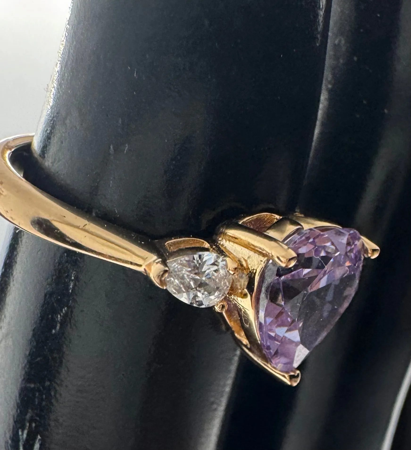 Purple Diamond Ring Size 8 sold by House of Charmz & More product image thumbnail 2