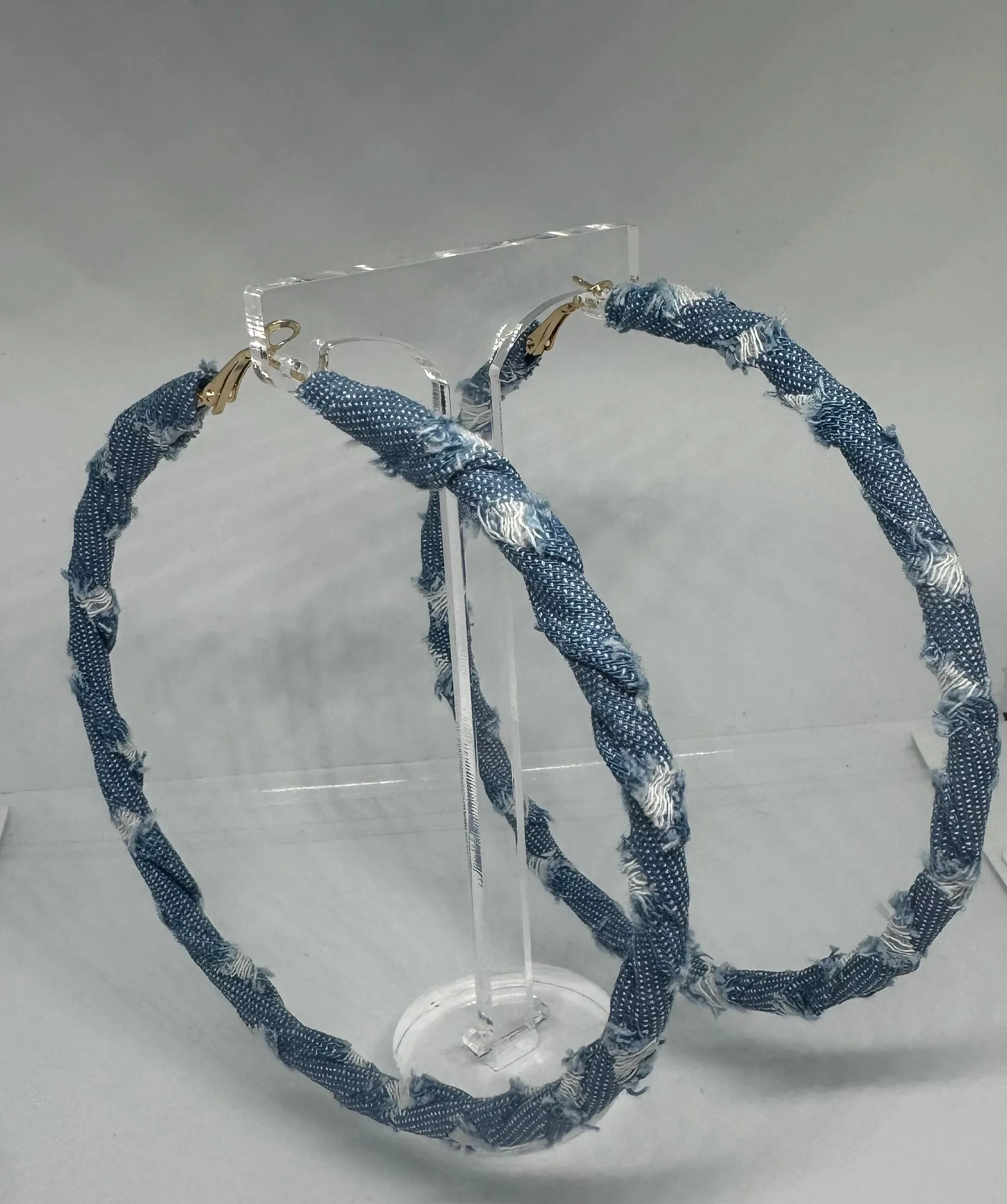 Extra Large Denim Hoops sold by House of Charmz & More product image thumbnail 2