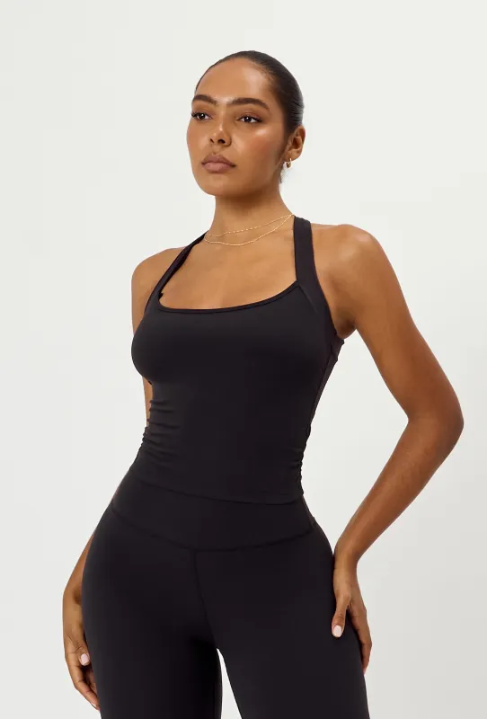 Soft Cinch Tank - Black sold by Matte Collection