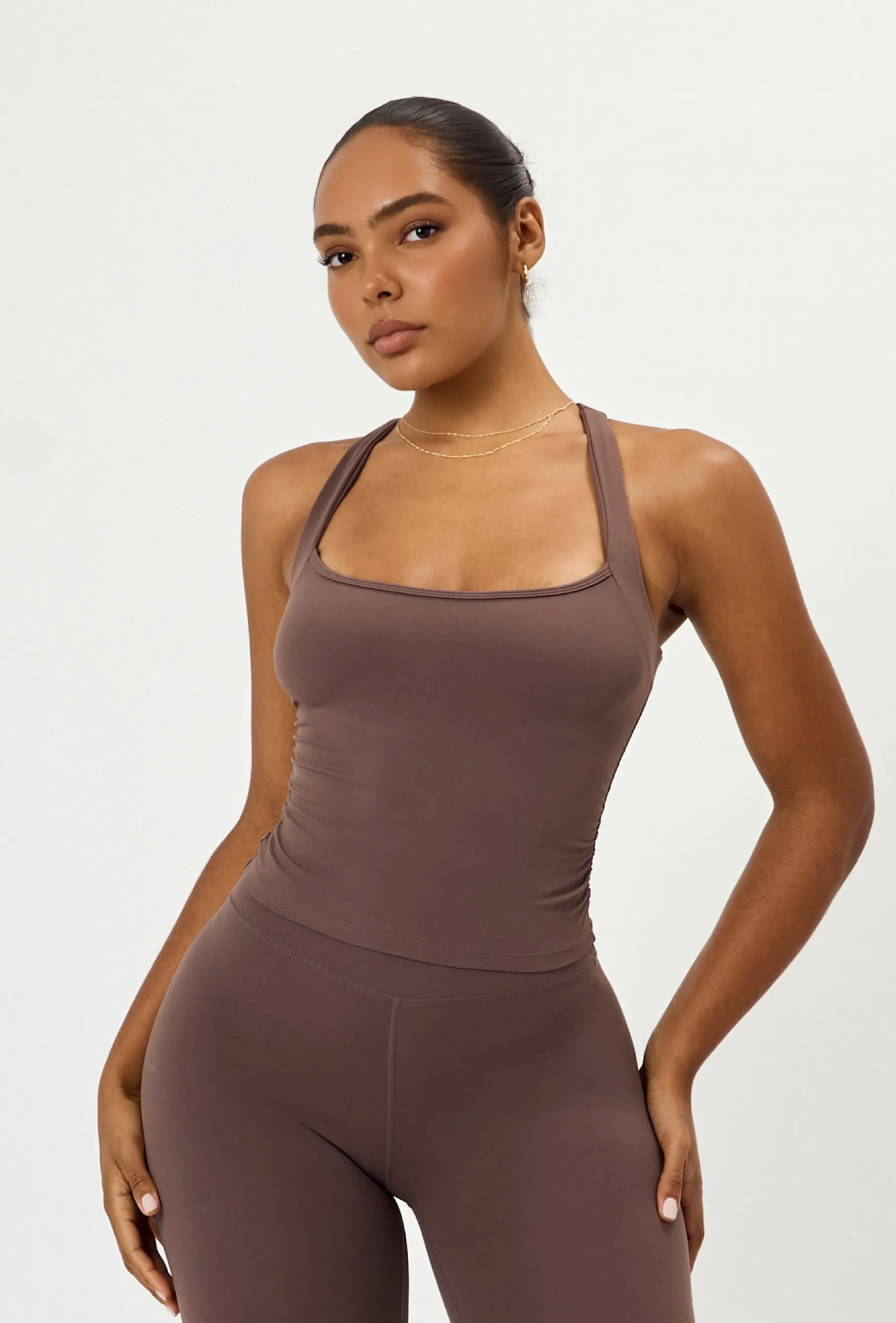 Soft Cinch Tank - Soft Cocoa sold by Matte Collection