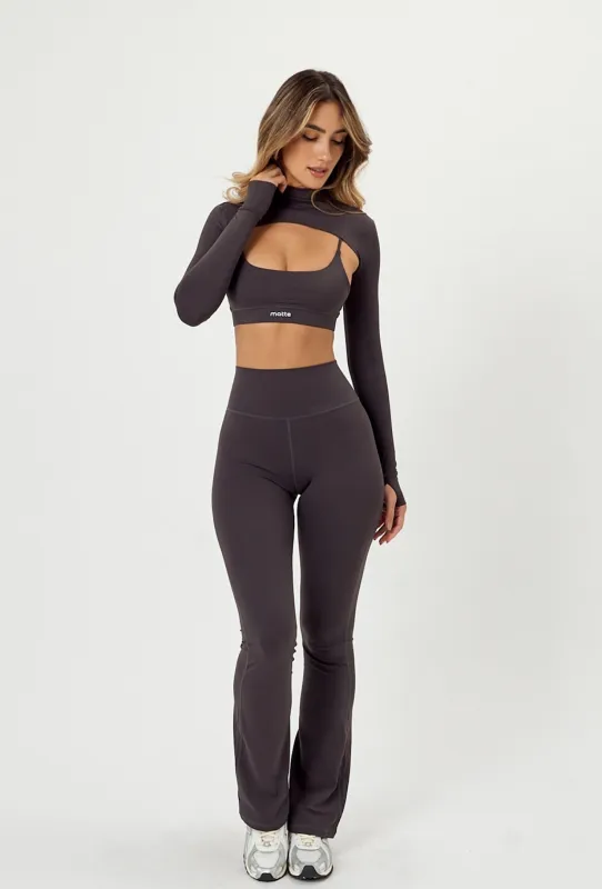 Essential Flare Legging - Slate Gray sold by Matte Collection