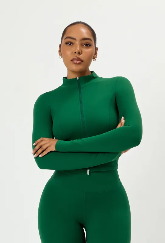 Sculpt Zip Long Sleeve - Fern sold by Matte Collection