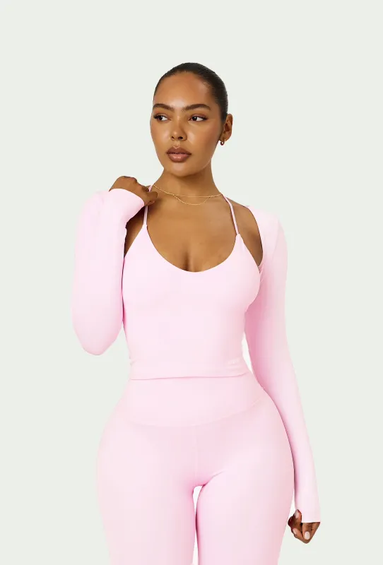 Align Long Sleeve Crop Top - Ballet Pink sold by Matte Collection