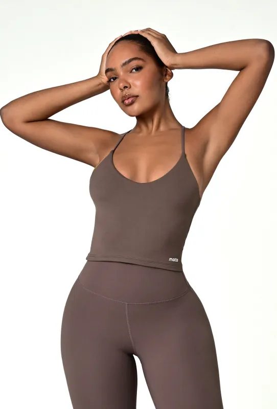 Bareform Double Layer Tank - Soft Cocoa sold by Matte Collection
