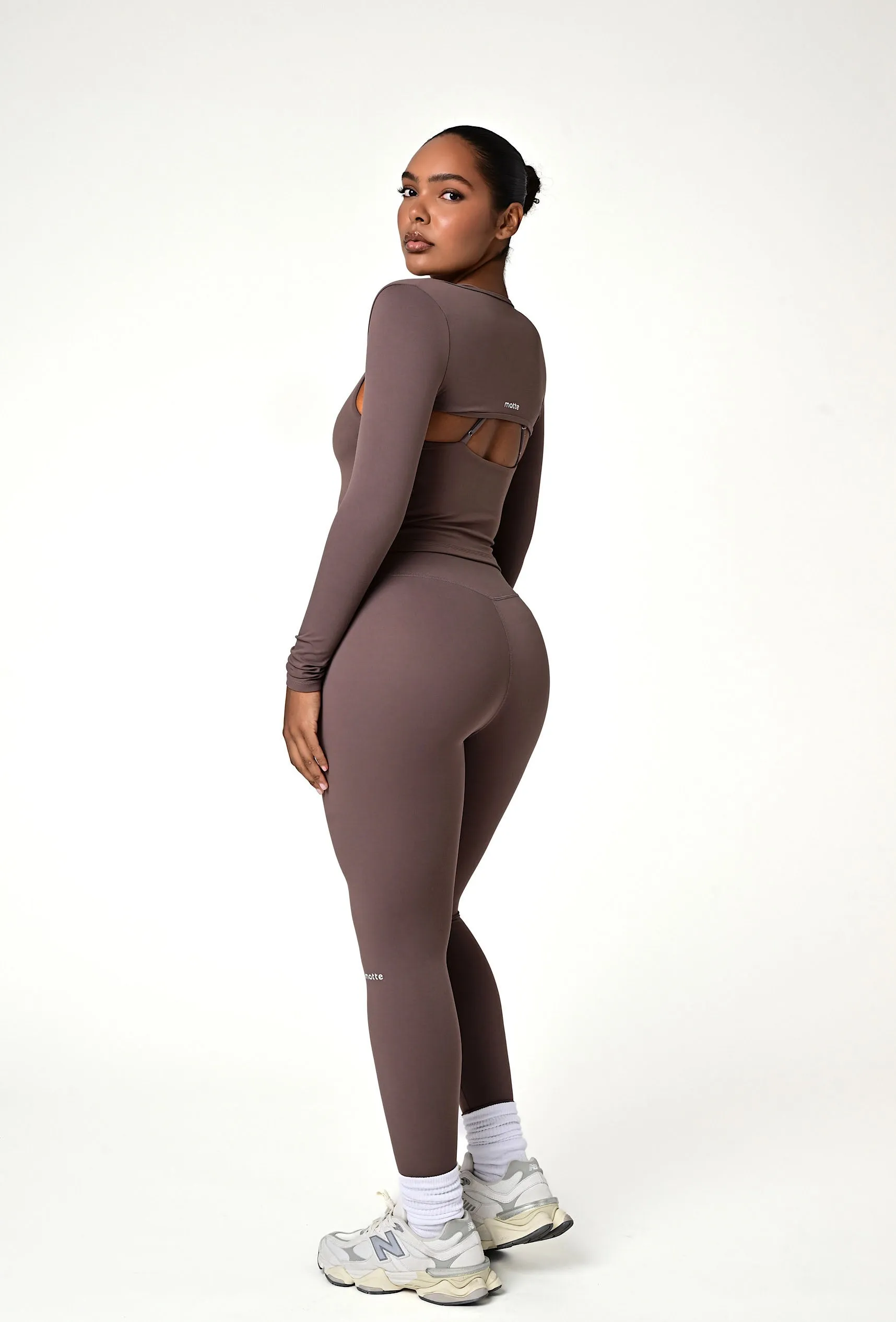 Align Long Sleeve Crop Top - Soft Cocoa sold by Matte Collection product image thumbnail 5