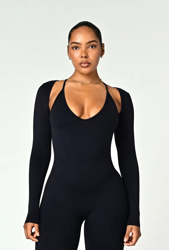 Align Long Sleeve Crop Top - Black sold by Matte Collection