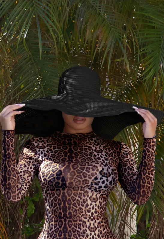 Maldives - Oversized Beach Hat - Black sold by Matte Collection
