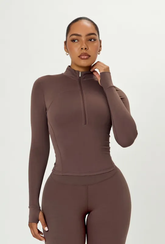 Contour Half Zip - Soft Cocoa made by Matte Collection