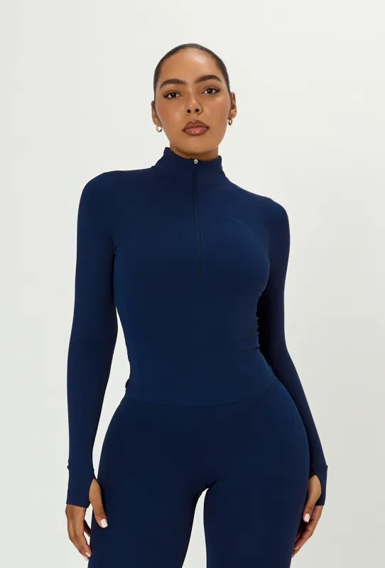 Contour Half Zip - Navy made by Matte Collection