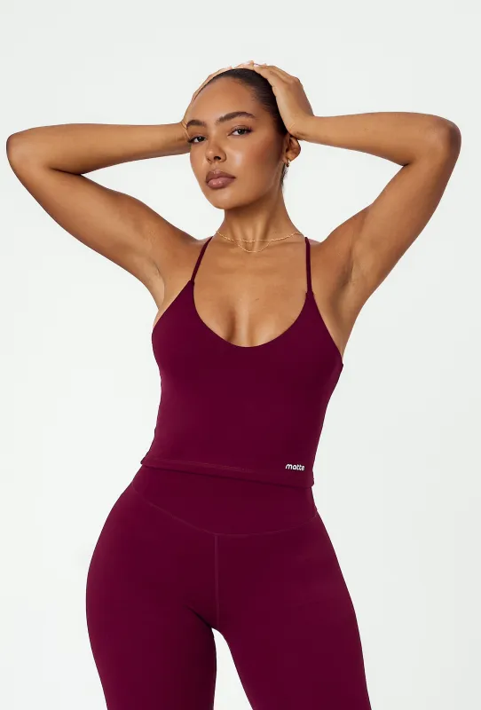 Bareform Double Layer Tank - Burgundy sold by Matte Collection