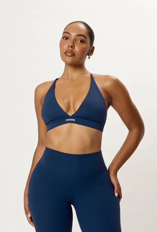 Softsculpt Triangle Bra - Navy sold by Matte Collection