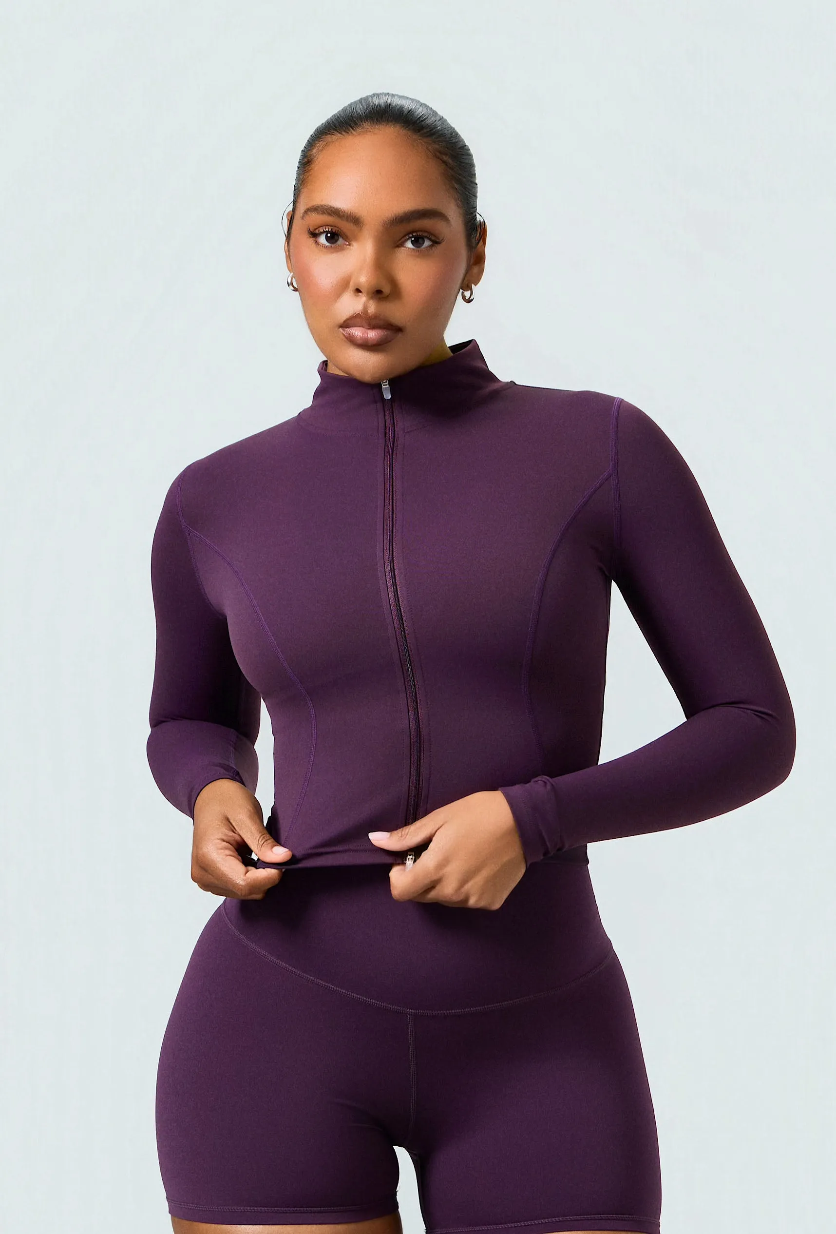 Essential 4" Biker Shorts - Plum sold by Matte Collection product image thumbnail 2
