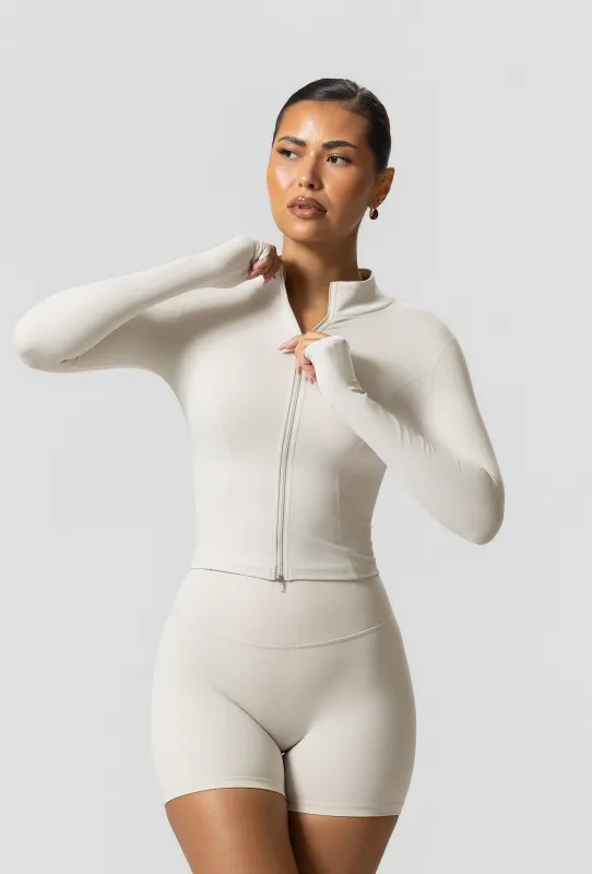 Sculpt Zip Long Sleeve - Iced Vanilla made by Matte Collection