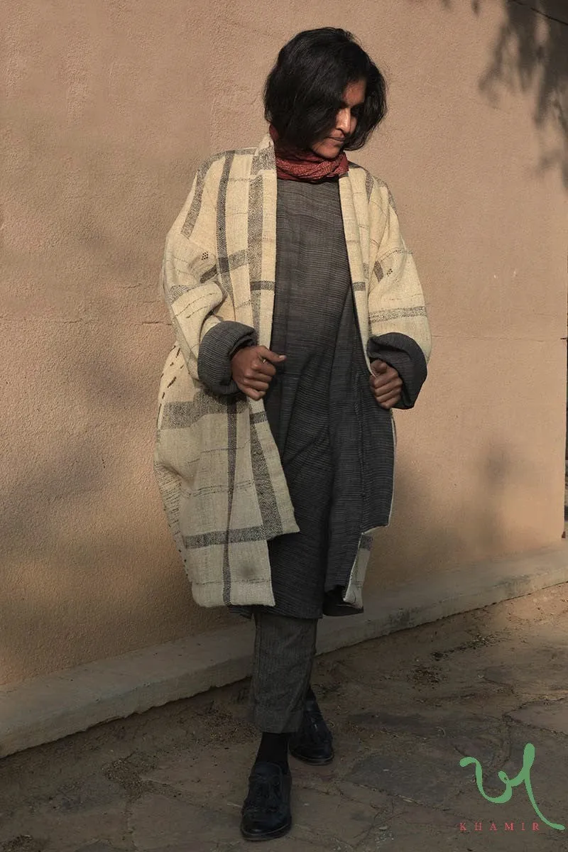 Oversize Handwoven Wool Designer Jacket sold by Khamir product image thumbnail 2