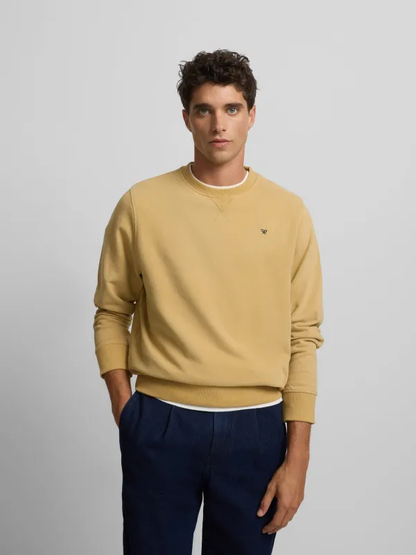 Silbon sweatshirt with mustard mini logo sold by Silbon