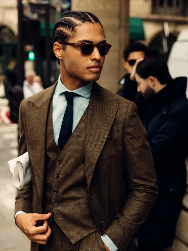 Unique Wales green brown suit vest sold by Silbon